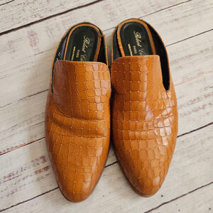 Robert Clergerie Alice Reptile Leather Mules Womens 39.5 Slides